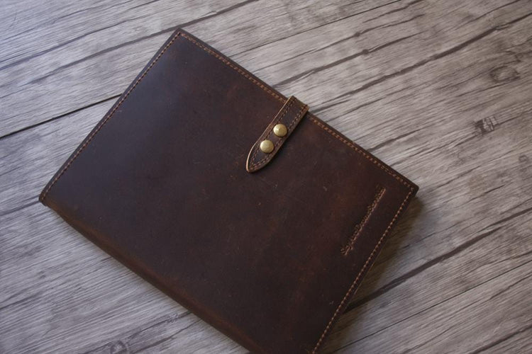 Custom Brown Leather Sketchbook Refillable