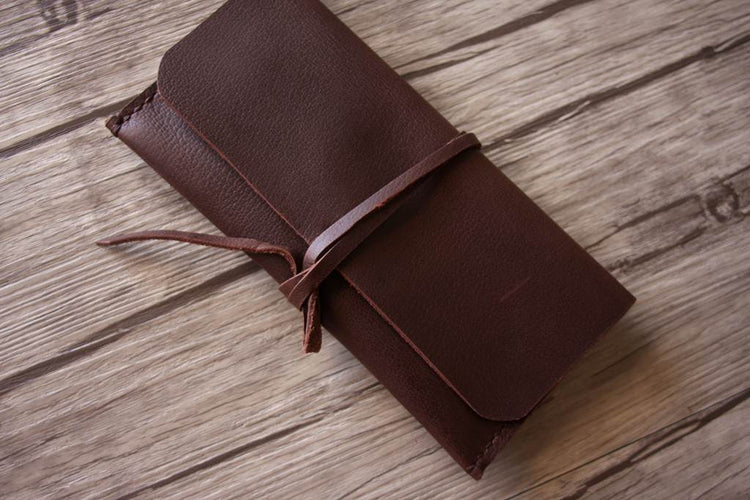 handmade leather pencil case