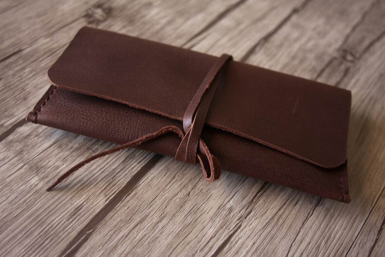 personalized leather pen and pencil holder