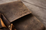 genuine leather photo album with vintage design