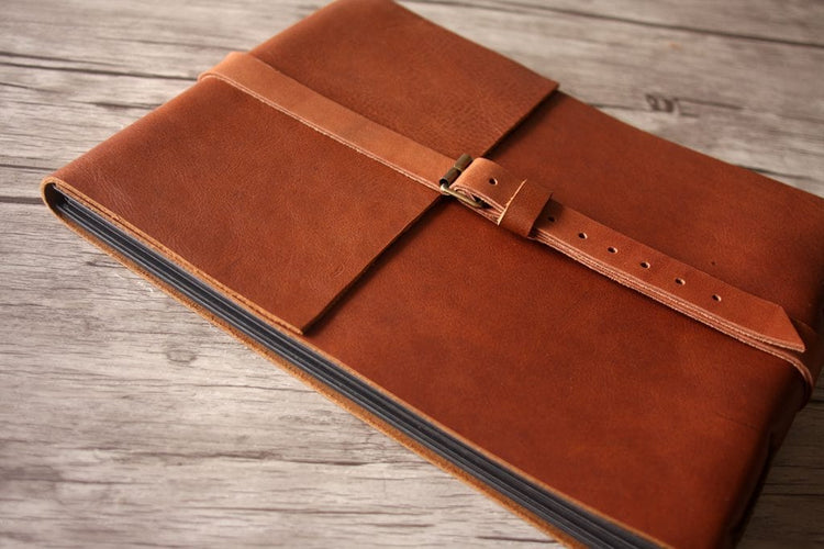 leather picture frame guest book album