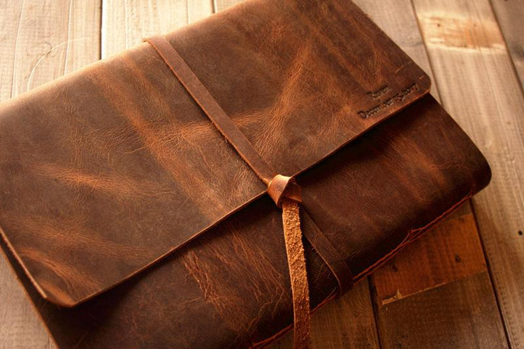 Leather Custom Wedding Guest Book