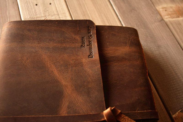 custom leather family photo albums