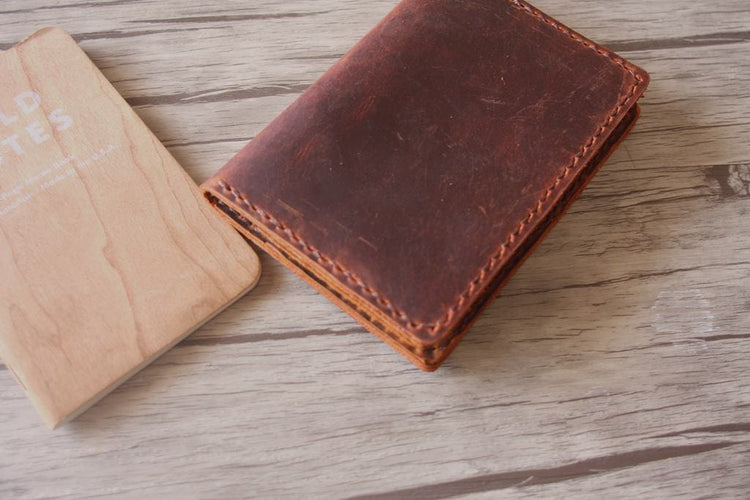 personalized leather passport wallet