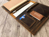 distressed leather journal
