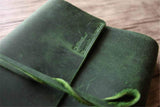 personalized green leather in loving memory books