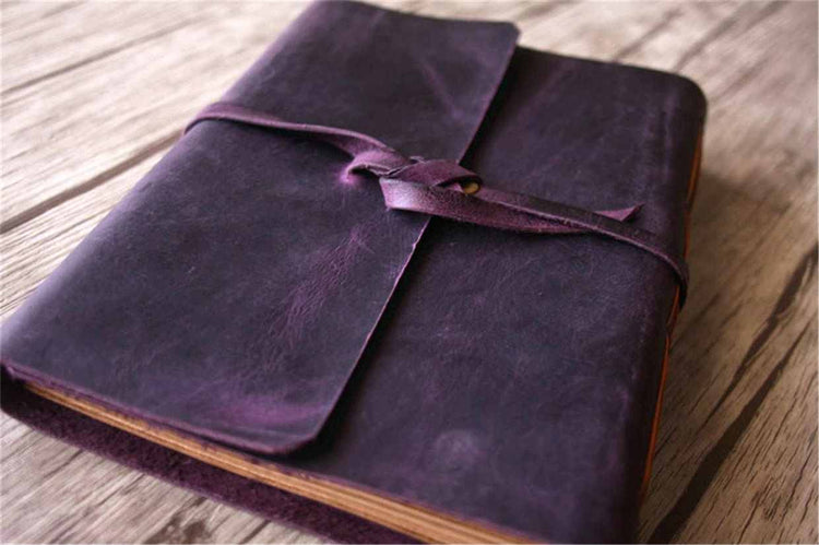 distressed leather italian journal