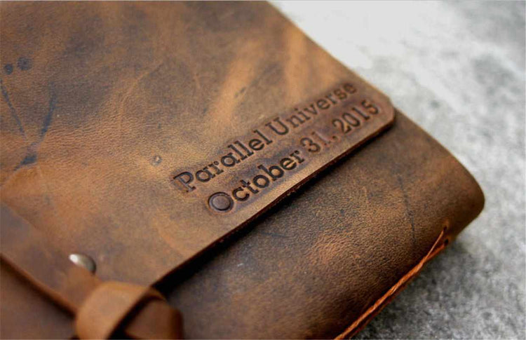 handcrafted leather photo albums