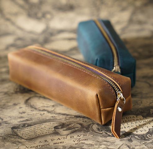 Large Leather Pencil Cases
