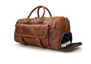 Canvas & Leather Weekender, Luggage Or Travel Bag