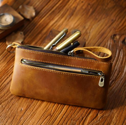 Brown Leather Pencil Cases