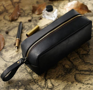 Black Leather Pencil Cases