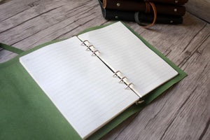 refillable leather journals and reusable journal covers