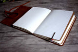 Lined Custom Saddle Leather Bound Journal