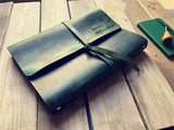 b5 Refillable Green Leather Journal