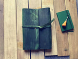 Refillable Green Leather Journal A5