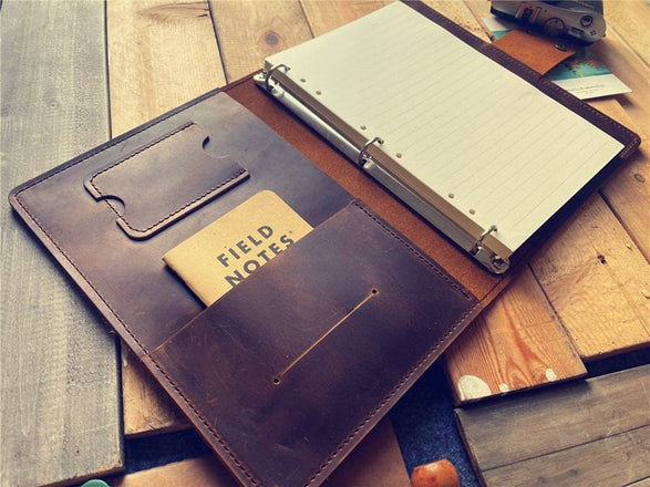 Personalized Vintage Brown Refillable Leather Journal
