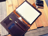A5 Personalized Zippered Pocket Refillable Leather Journal