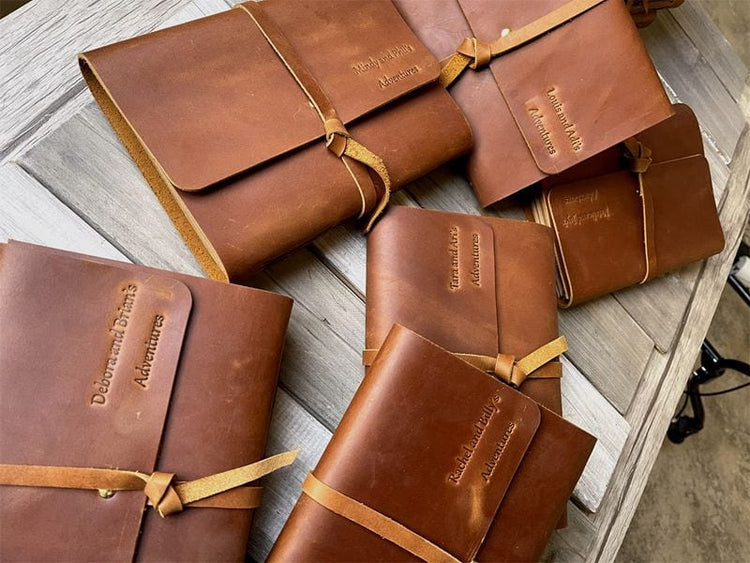 Handmade Personalized Leather Journal with Lined Paper