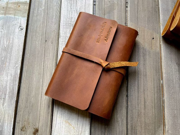 Personalized Leather Journal with Lined Paper