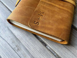 Lined Yellow Leather Bound Sketchbook Journal