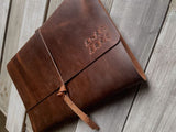 B5 Personalized Coffee Leather Bound Journal