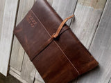 Vintage Personalized Coffee Leather Bound Journal