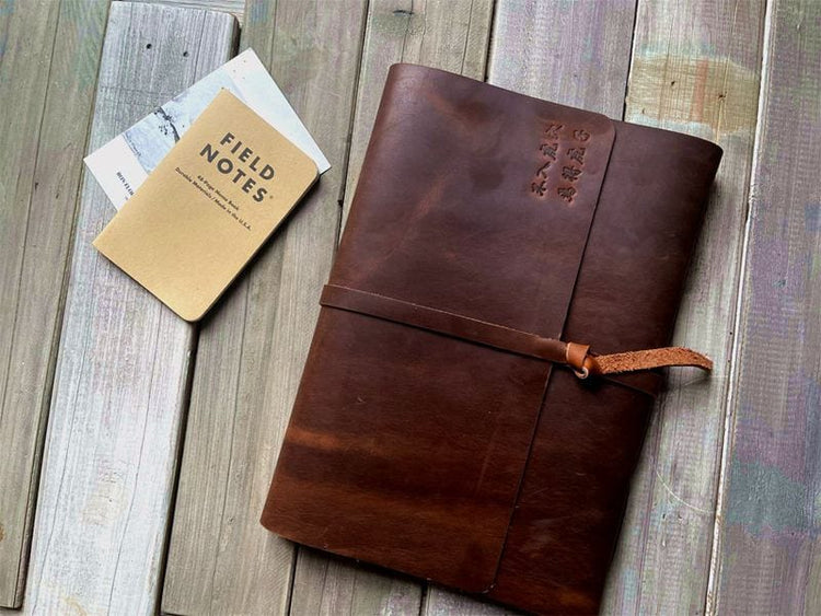 Womens Personalized Coffee Leather Bound Journal