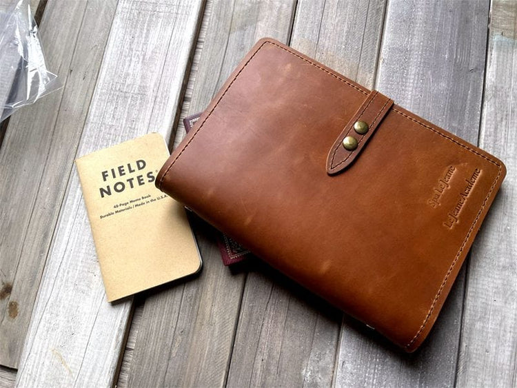 Custom Leather Ring Binder Refillable Journal Notebook
