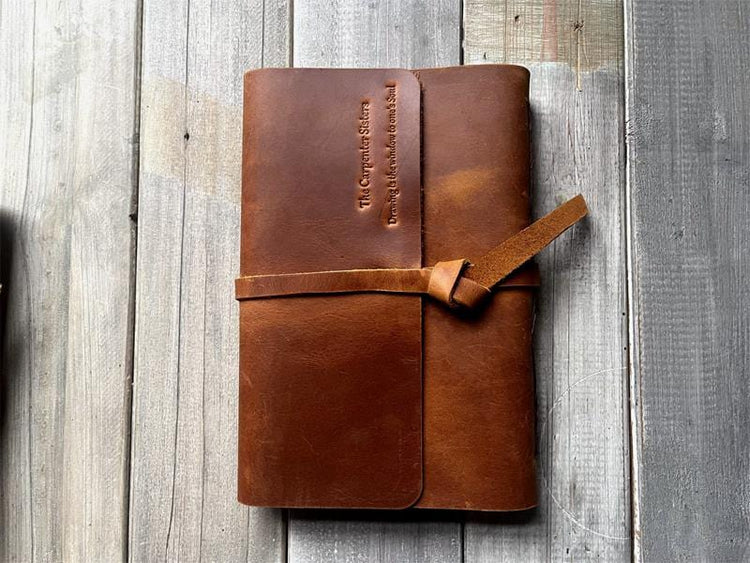 Large Personalized Leather Journals for Her