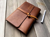 Vintage Personalized Leather Journals for Her