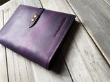 Personalized Purple Refillable Leather Journal For Her