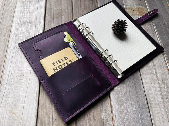 Purple Refillable Leather Journal For Her