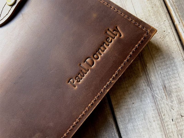 Personalized Refillable Leather Journal Binder Folio For Him