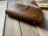 Vintage Refillable Custom Brown Leather Journal Notebook