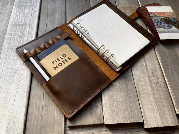 Custom Brown Leather Journal Notebook