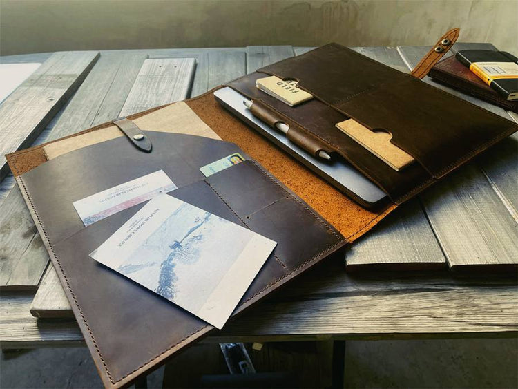 Designer Macbook Pro 13-Inch Leather Sleeve Case
