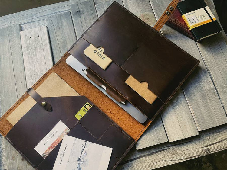 Handmade Designer Macbook Pro 13-Inch Leather Sleeve Case