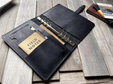 A5 Refillable Black Leather Journal