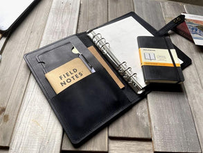Refillable Black Leather Journal