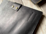 Large Personalized Black A4 Leather Journal