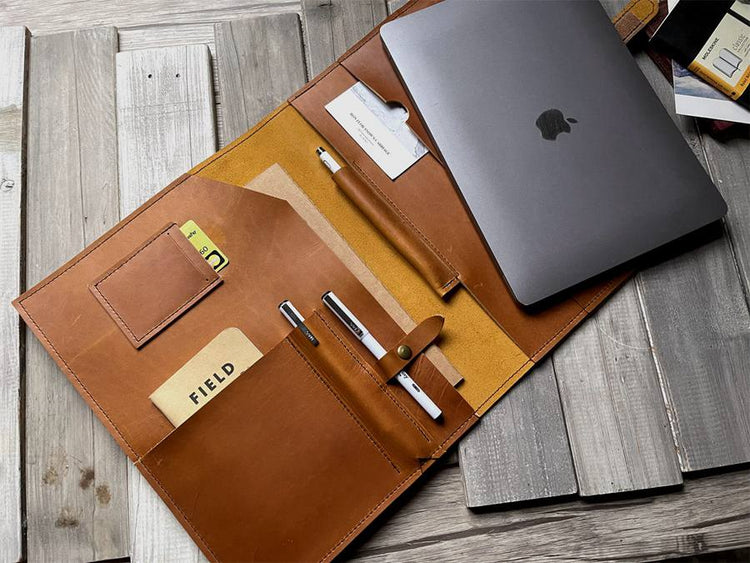 Custom Macbook Pro M2 M3 Max Leather Case Sleeve