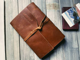 A5 Custom Saddle Leather Bound Journal