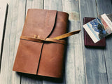 Custom Saddle Leather Bound Journal For Her