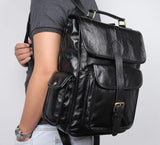 mens leather backpack bag