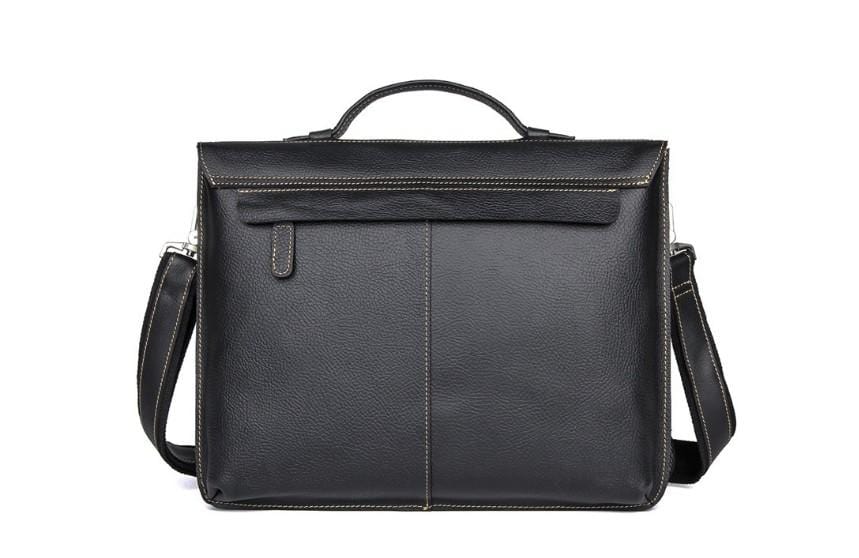 Designer Black Leather Laptop Bag Briefcase – LeatherNeo