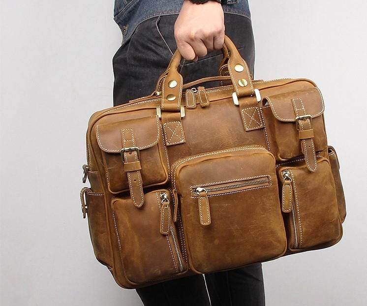 rustic leather laptop bags 18 inch