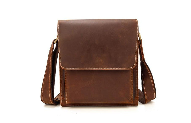 brown leather shoulder bag