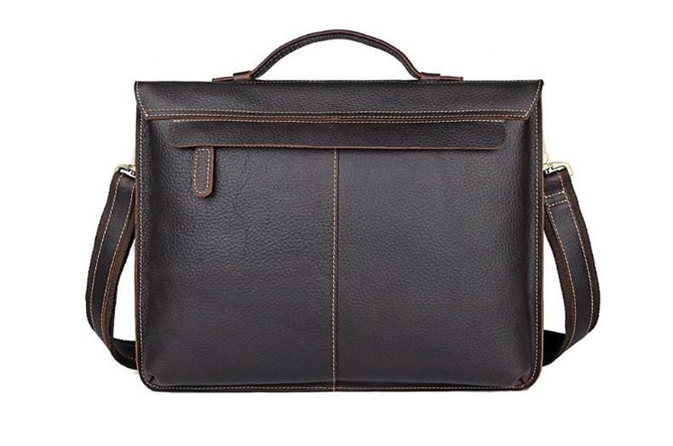Kaffee Leder Herren Laptoptaschen Aktentasche