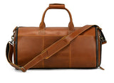 vintage leather duffle bag men's